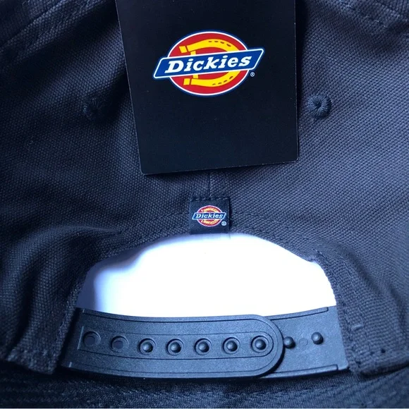 NEW DICKIES Cap Washed Canvas Hat Black Adjustable Snapback One Size Men’s - Picture 5 of 15